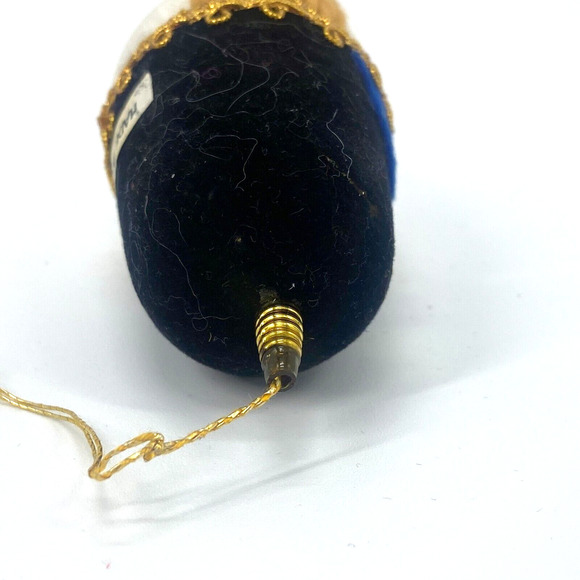 Vintage Japan Ornaments Soldier Head Nylon Felt Yarn Christmas Green Blue - Picture 7 of 15